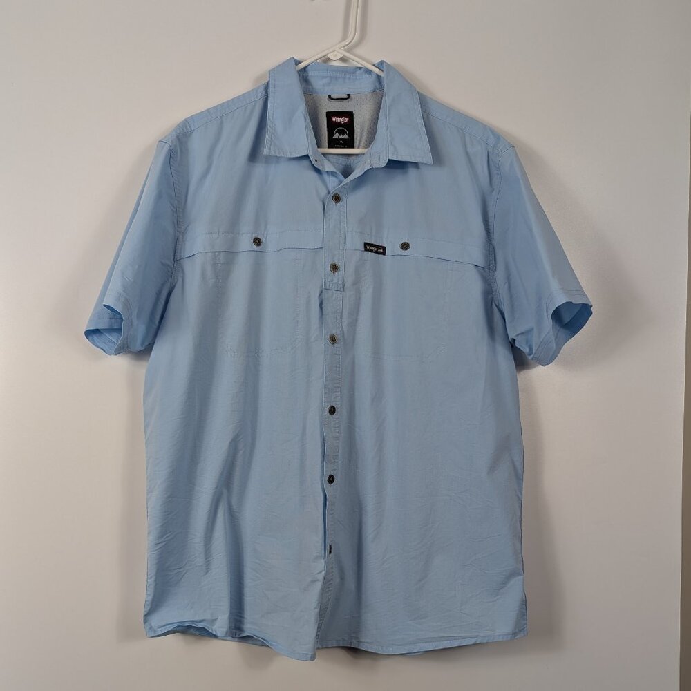 Wrangler Outdoor Series Short Sleeve Vented Button Up Shirt Mens XL